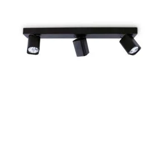 IDEAL LUX 321516 RUDY PL3 SQUARE NERO LAMPA SUFITOWA czarny