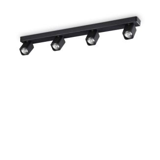 IDEAL LUX 321523 RUDY PL4 SQUARE NERO LAMPA SUFITOWA czarny