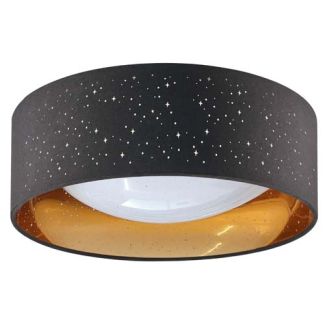 POLUX 323088 Plafon LED TULUZA czarno-złoty 18W 4000K