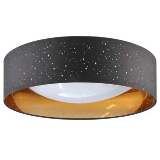 POLUX 323149 Plafon LED TULUZA czarno-złoty 24W 4000K