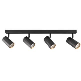 POLUX 323446 Lampa ścienno-sufitowa NICEA 4 czarno-złota GU10