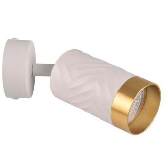 POLUX 323590 Lampa ścienno-sufitowa ARRAS 1 biało-złota GU10