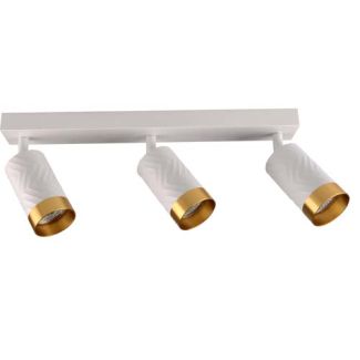 POLUX 323613 Lampa ścienno-sufitowa ARRAS 3 biało-złota GU10