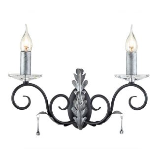 ELSTEAD AMARILLI AML2 BLK/SILVER 2Lt Wall Light