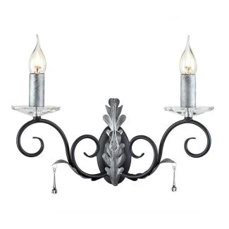 ELSTEAD AMARILLI AML2 BLK/SILVER 2Lt Wall Light