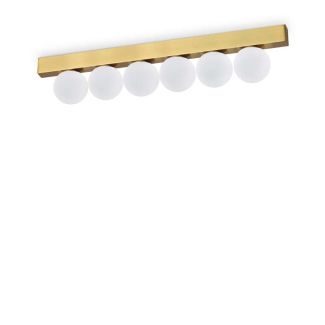 IDEAL LUX 328263 PING PONG PL6 OTTONE LAMPA SUFITOWA mosiądz