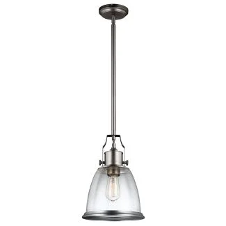 ELSTEAD Hobson FE-HOBSON-P-M-SN 1 Light Medium Pendant Satin Nickel