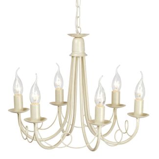 ELSTEAD MINSTER MN6 IV/GOLD 6Lt Chandelier/Semi-Flush