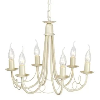 ELSTEAD MINSTER MN6 IV/GOLD 6Lt Chandelier/Semi-Flush
