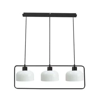 CANDELLUX 33-26828 Zodiac lampa wisząca czarny 3x40W E27 klosz biały