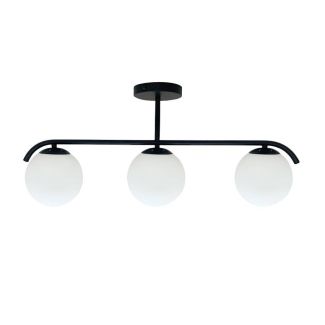 Candellux 33-35417 AMADEO lampa sufitowa czarny 3x40W E14 klosz biały