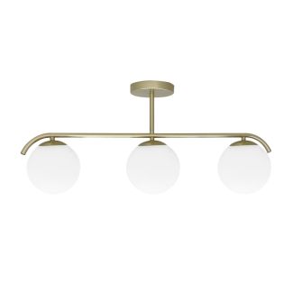 Candellux 33-35424 AMADEO lampa sufitowa mosiężny 3x40W E14 klosz biały