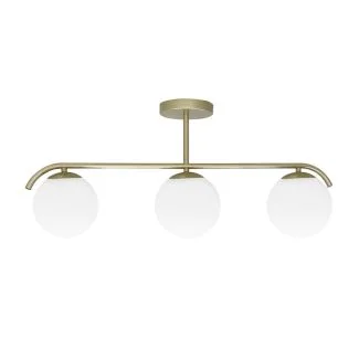 Candellux 33-35424 AMADEO lampa sufitowa mosiężny 3x40W E14 klosz biały