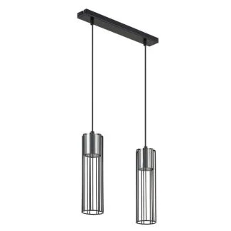 SIGMA 33451 FOBIA 2 lampa wisząca prosty czarny/srebrny