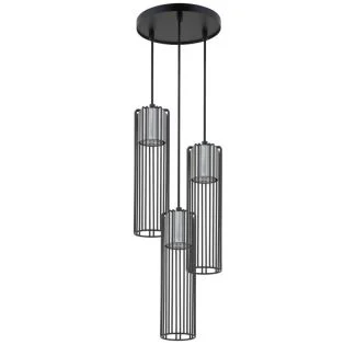 SIGMA 33457 FOBIA 3 lampa wisząca koło czarny/srebrny