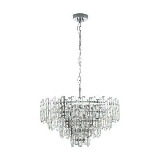 EGLO 39627 LAMPA CALMEILLES 1 OPRAWA WISZĄCA HL/10 Ø780 CHROM/KRISTALL CALMEILLES 1