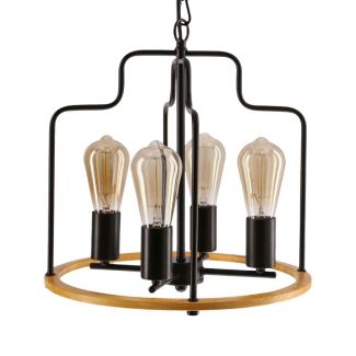 CANDELLUX 34-29690 Datus lampa sufitowa czarny 4x40W E27