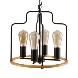 CANDELLUX 34-29690 Datus lampa sufitowa czarny 4x40W E27