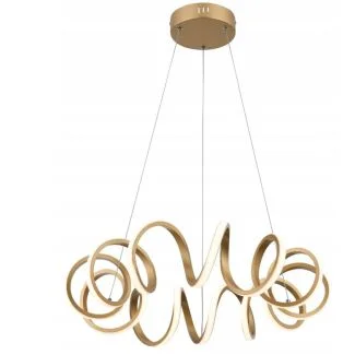 Reality 340201-09 Lopp - lampa wisząca Led złoty mat z pilotem i ściemniaczem