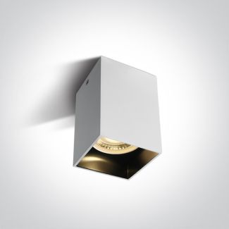 ONE LIGHT 12105NA/W Nikomidia biała oprawa sufitowa z czarnym odbłyśnikiem i oprawką GU10 MR16 10W