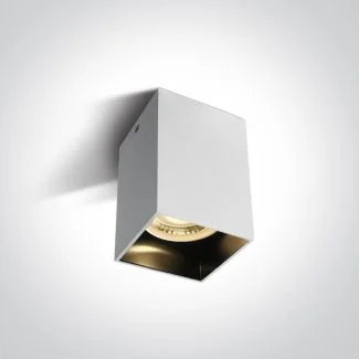 ONE LIGHT 12105NA/W Nikomidia biała oprawa sufitowa z czarnym odbłyśnikiem i oprawką GU10 MR16 10W