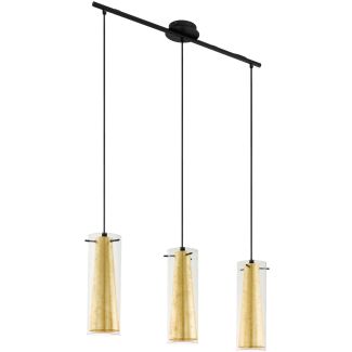 EGLO 97652 HL/3 E27 SW/KLAR-GOLD PINTO GOLD