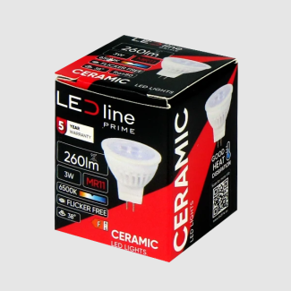 LED line 248153-II PRIME żarówka LED MR11 3W 6500K 330lm 10-14V AC/DC 38°