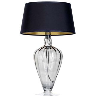 4 CONCEPTS BRISTOL TRANSPARENT BLACK L046311514 lampa stołowa z abażurem