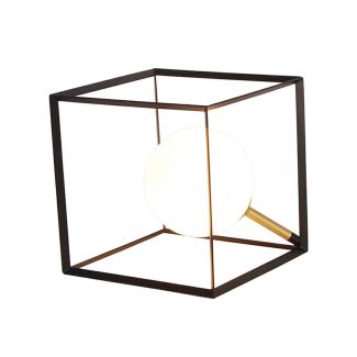CANDELLUX 50501048 LAMPA STOŁOWA WEERT 1 CZARNY ZŁOTY 15x15x15