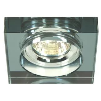 CANDELLUX 2244351 SS-16 CH/BK MR16 CHROM oczko sufitowe lampa sufitowa STAŁA KWADRATOWA SZKŁO CZARNE