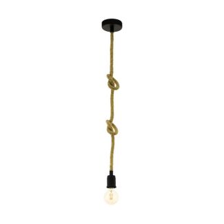 EGLO 43256 LAMPA RAMPSIDE OPRAWA WISZĄCA HL/1 E27 SCHWARZ/SEIL RAMPSIDE