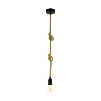 EGLO 43256 LAMPA RAMPSIDE OPRAWA WISZĄCA HL/1 E27 SCHWARZ/SEIL RAMPSIDE