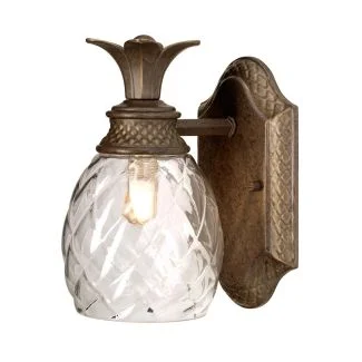 ELSTEAD Plantation HK-PLANT-BATH-PZ 1 Light Wall Light - Pearl Bronze