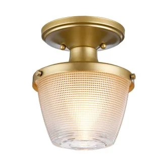 ELSTEAD Dublin QZ-DUBLIN-SF-PNBR 1 Light Semi-Flush Mount - Painted Natural Brass