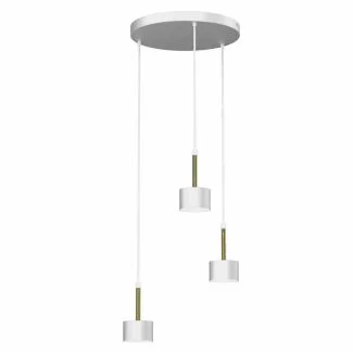 MILAGRO MLP7756 LAMPA WISZĄCA ARENA WHITE/GOLD 3XGX53