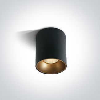 ONE LIGHT 12120Z/B/W Trizin 2 czarny cylinder COB LED 3000K 20W + czarny & mosiężny