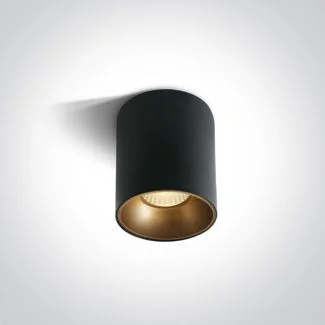 ONE LIGHT 12120Z/B/W Trizin 2 czarny cylinder COB LED 3000K 20W + czarny & mosiężny