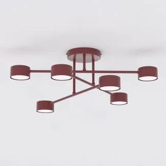 EMIBIG 1681/6 HALO 6 BURGUNDY LAMPA SUFITOWA
