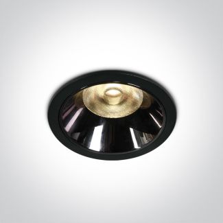 ONE LIGHT 10112DC/B/W Valtos czarny wpust z odbłyśnikiem ciemnego chromu COB LED 3000K 12W dark light