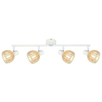CANDELLUX 94-68101 ATARRI LISTWA 4X25W E14 BIAŁY+DREWNO