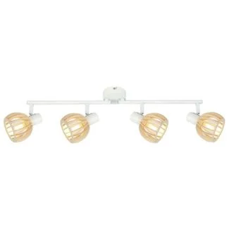 CANDELLUX 94-68101 ATARRI LISTWA 4X25W E14 BIAŁY+DREWNO