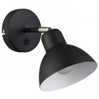 RENDL R12986 BAROQUE ścienna czarna chrom 230V E27 28W