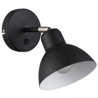 RENDL R12986 BAROQUE ścienna czarna chrom 230V E27 28W