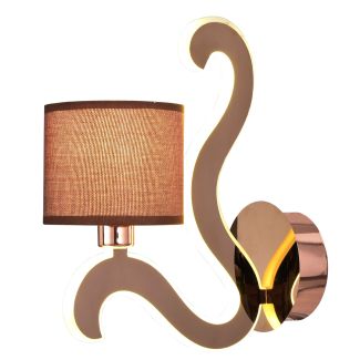 CANDELLUX 21-33499 AMBROSIA 3 KINKIET 1X40W E14 + 6W LED MIEDZIANY