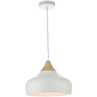 DAR GAU0102 GAUCHO 1LT PENDANT WHITE