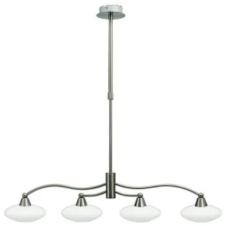 CANDELLUX 34-05994 ELISA ZWIS 4X40W G9 SATYNA-NIKIEL+BIAŁE SZKŁO