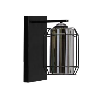 WYPRZEDAŻ CANDELLUX 21-08411 JONERA LAMPA KINKIET CZARNY P25 1X40W E27 KLOSZ DYMIONY