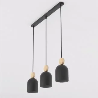 EMIBIG 1692/3 MESI 3 BLACK LAMPA WISZĄCA