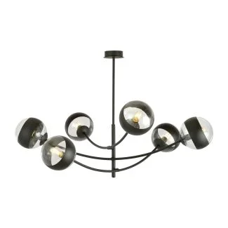EMIBIG 1101/6 LAMPA SUFITOWA HUNTER 6 BLACK/STRIPE