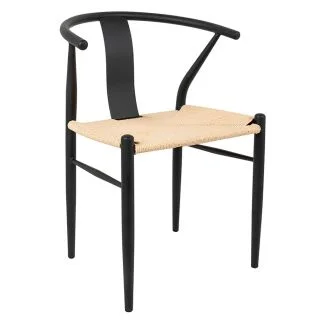 KING HOME KH1201100122 Krzesło WISHBONE METAL naturalne
